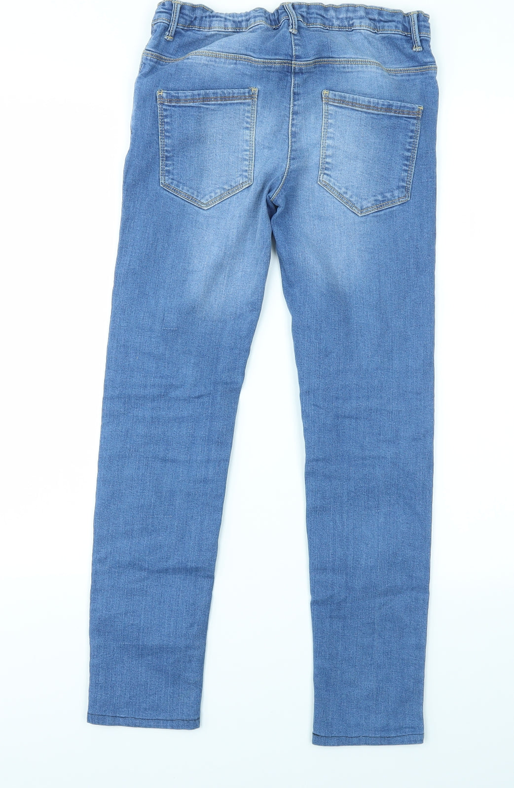 Nutmeg Girls Blue Floral  Straight Jeans Size 12-13 Years