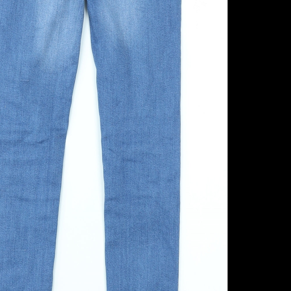 Nutmeg Girls Blue Floral  Straight Jeans Size 12-13 Years