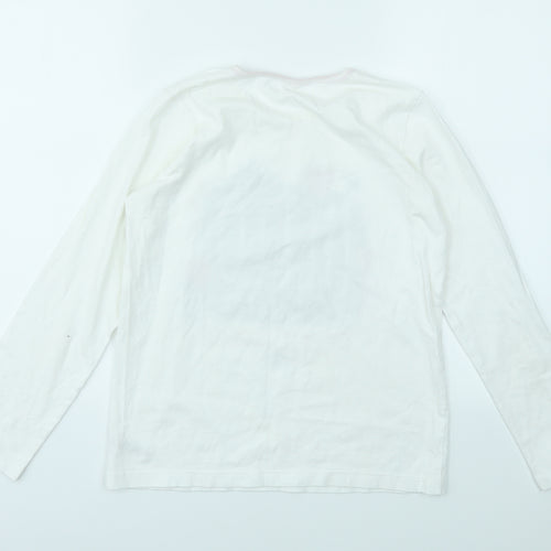 Nutmeg Girls White   Basic T-Shirt Size 13 Years