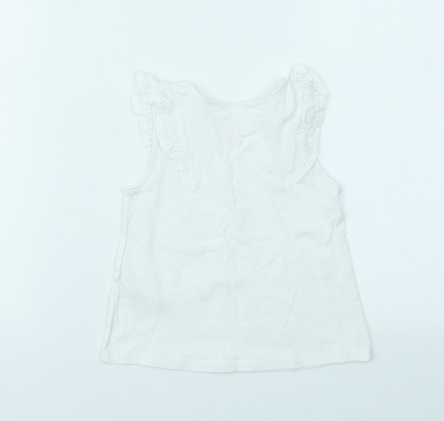 NEXT Girls White   Basic T-Shirt Size 2-3 Years