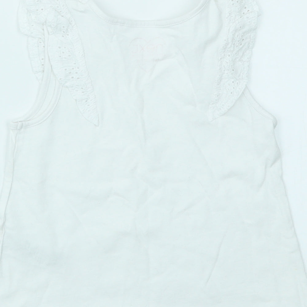 NEXT Girls White   Basic T-Shirt Size 2-3 Years
