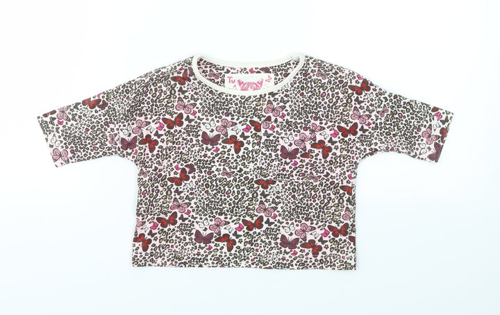 TU Girls Multicoloured Floral Basic T-Shirt Size 3 Years