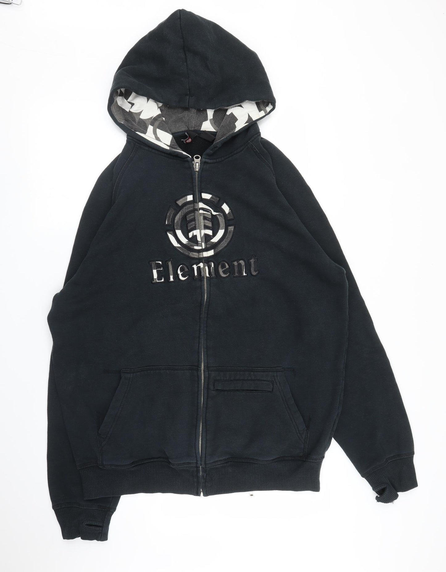 Element Mens Blue   Full Zip Hoodie Size L