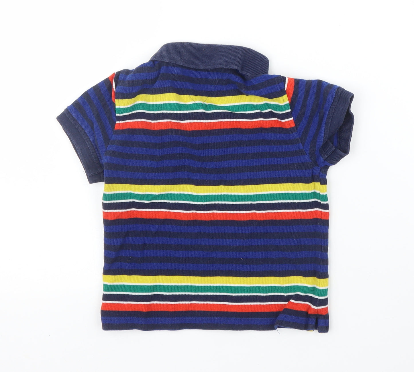 Tommy Hilfiger Boys Blue Striped  Basic Polo Size 4 Years