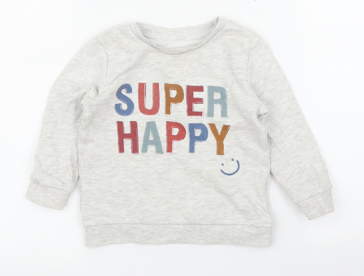 Matalan Girls Grey   Pullover Jumper Size 2 Years