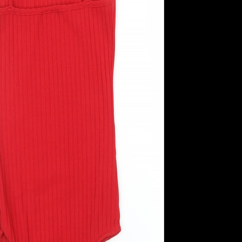 PRETTYLITTLETHING Womens Red   Leotard One-Piece Size 8