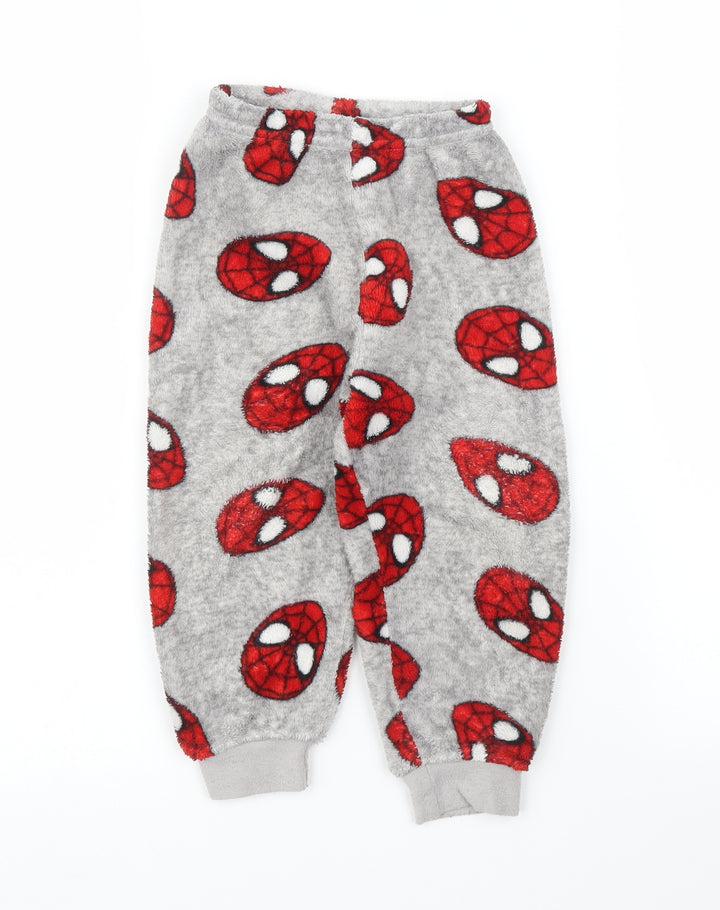 Preworn Boys Grey Solid Pyjama Pants Size 2 Years - Spiderman