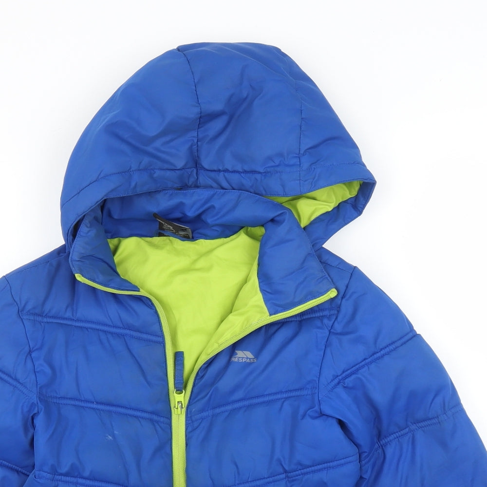 Trespass Boys Blue   Puffer Jacket Coat Size 5 Years