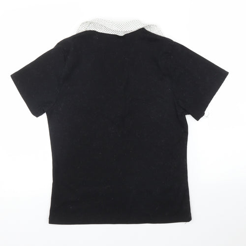 Elizabeth Scott Womens Black   Basic T-Shirt Size L