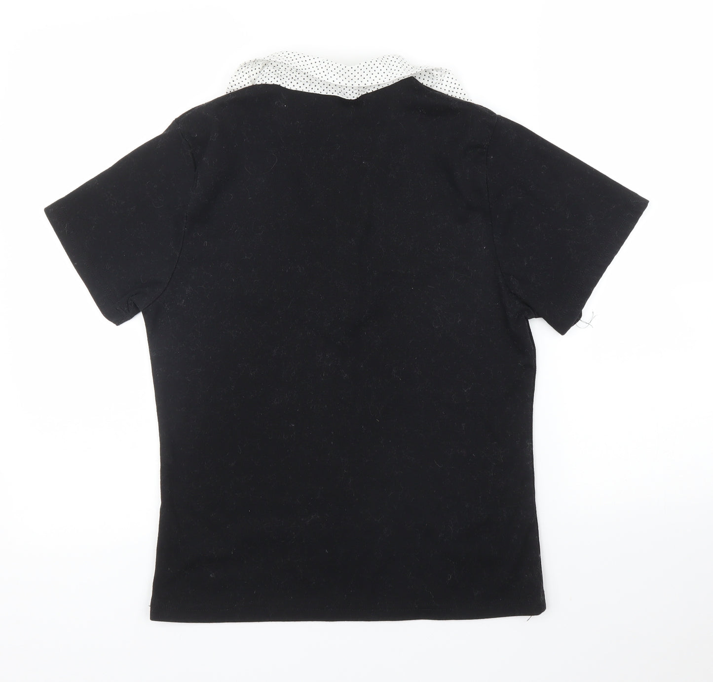 Elizabeth Scott Womens Black   Basic T-Shirt Size L