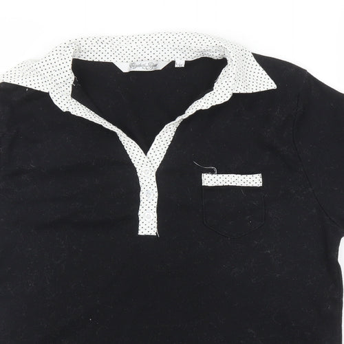 Elizabeth Scott Womens Black   Basic T-Shirt Size L