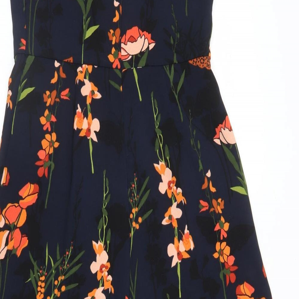 NEXT Womens Blue Floral  Jumpsuit One-Piece Size 10