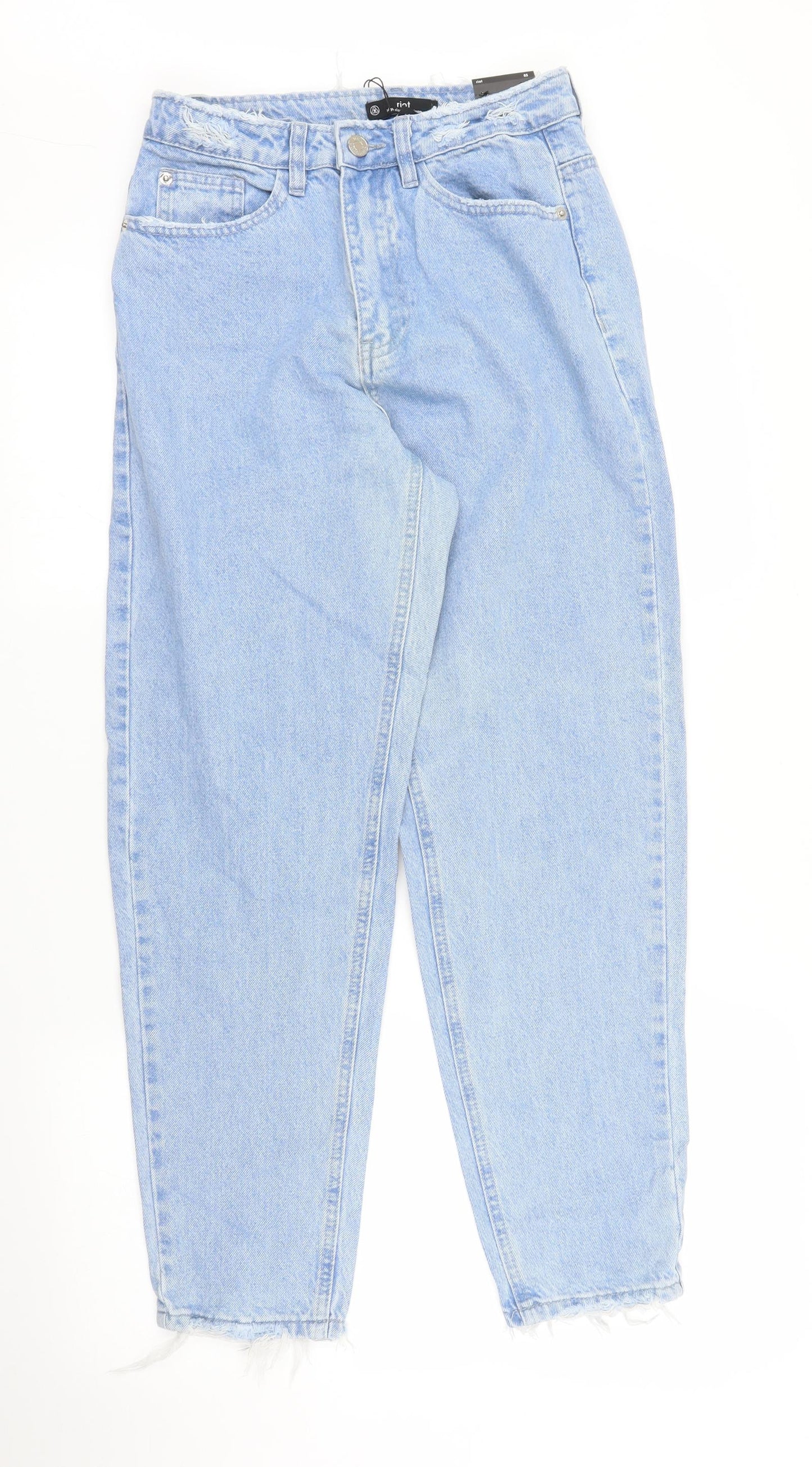 Misguided Womens Blue  Denim Mom Jeans Size 8 L27 in