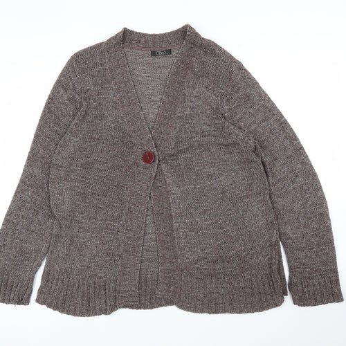 BM Womens Brown   Cardigan Jumper Size L