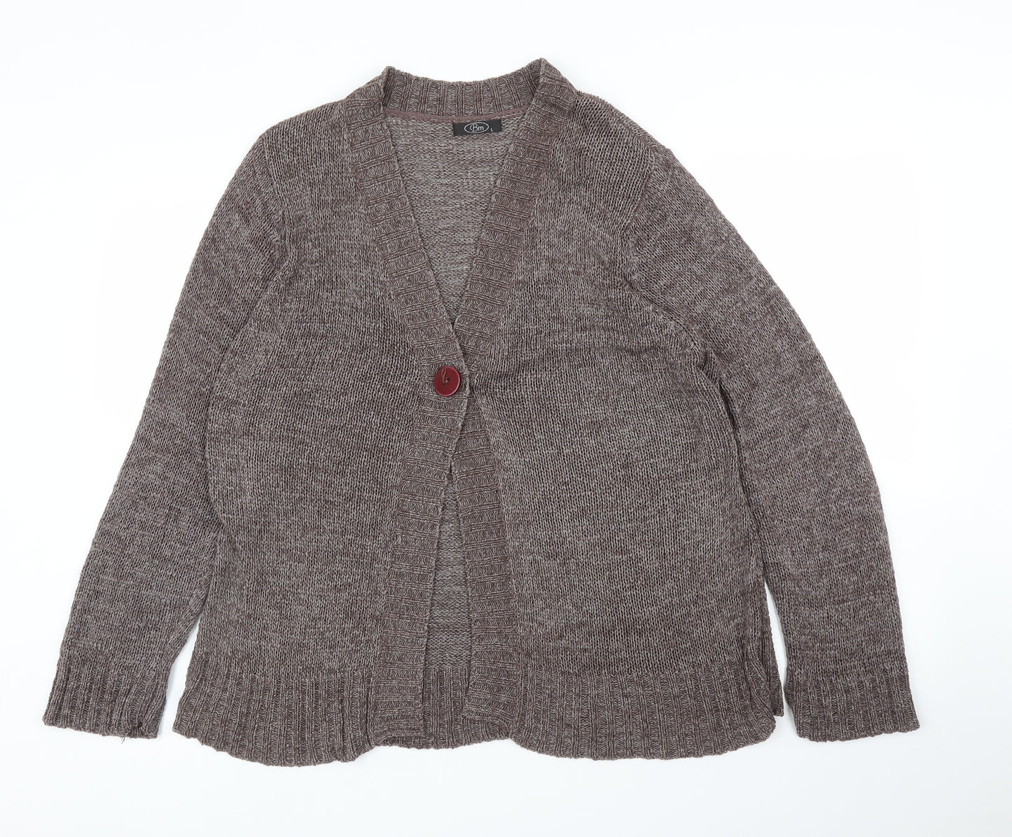 BM Womens Brown   Cardigan Jumper Size L
