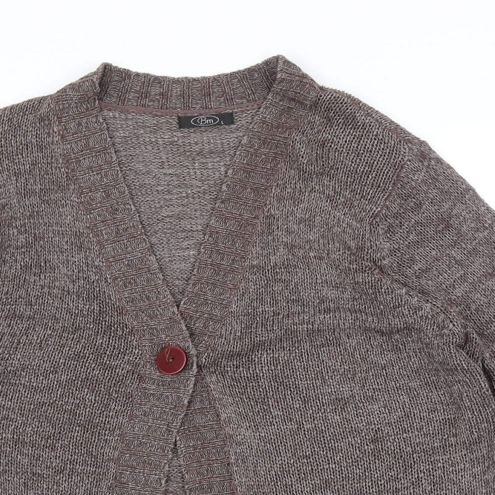 BM Womens Brown   Cardigan Jumper Size L