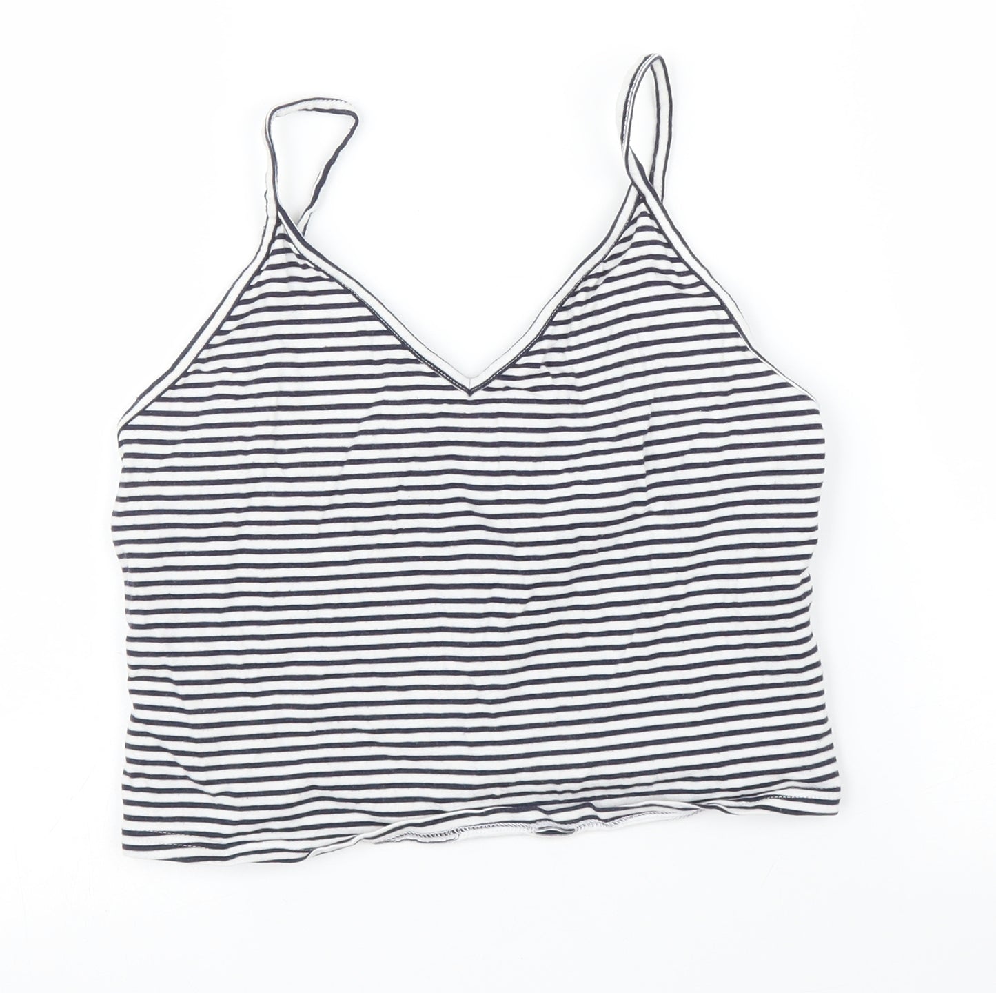 New Look Womens White Striped  Camisole Blouse Size 14