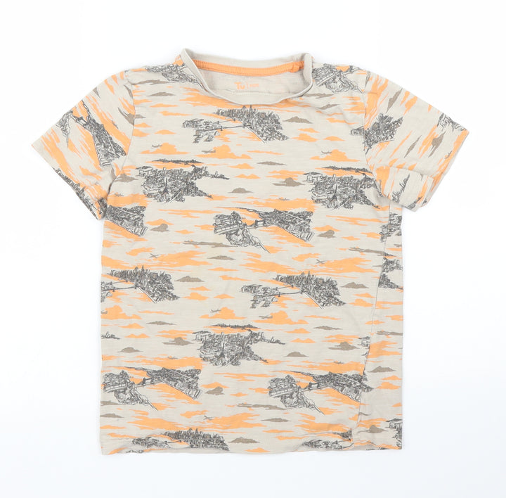 TU Boys Beige   Basic T-Shirt Size 8 Years