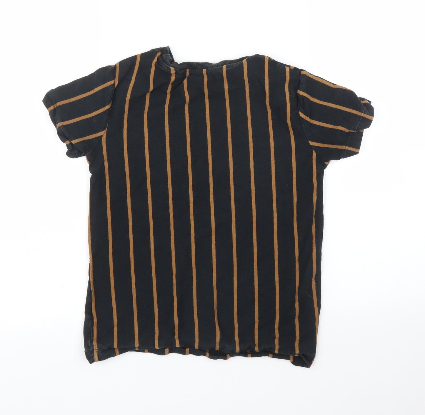 NEXT Boys Black Striped  Basic T-Shirt Size 8 Years
