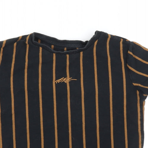 NEXT Boys Black Striped  Basic T-Shirt Size 8 Years