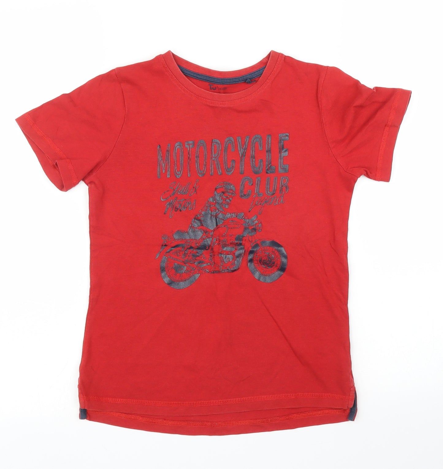 TU Boys Red   Basic T-Shirt Size 8 Years