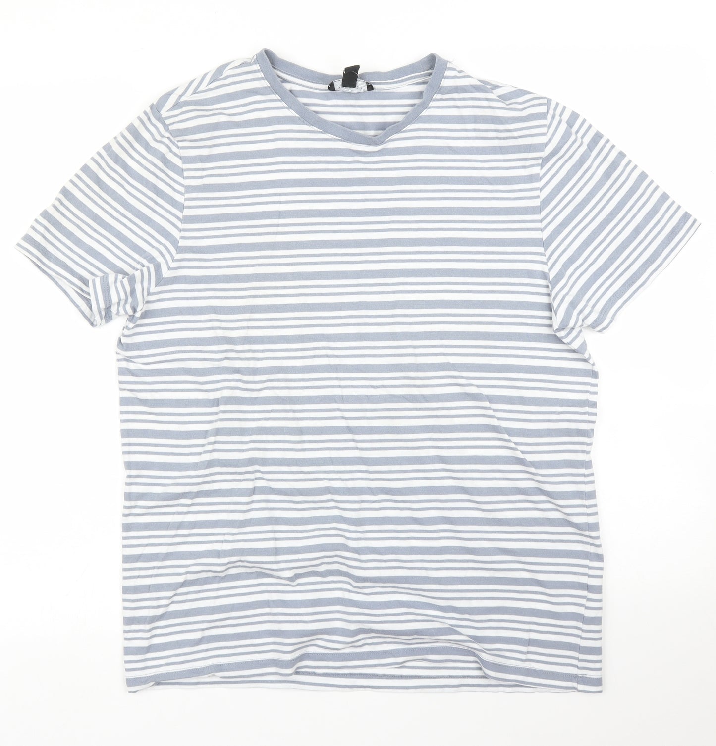 New Look Mens Blue Striped   T-Shirt Size M