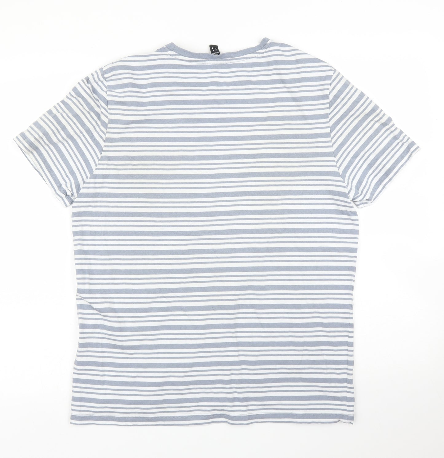 New Look Mens Blue Striped   T-Shirt Size M