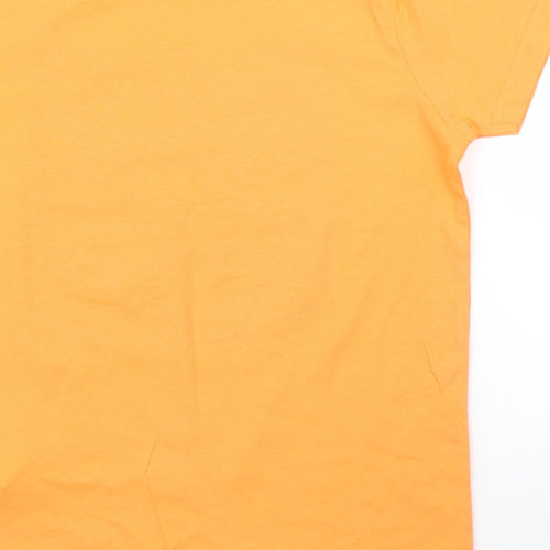 Primark Boys Orange   Basic T-Shirt Size 7 Years