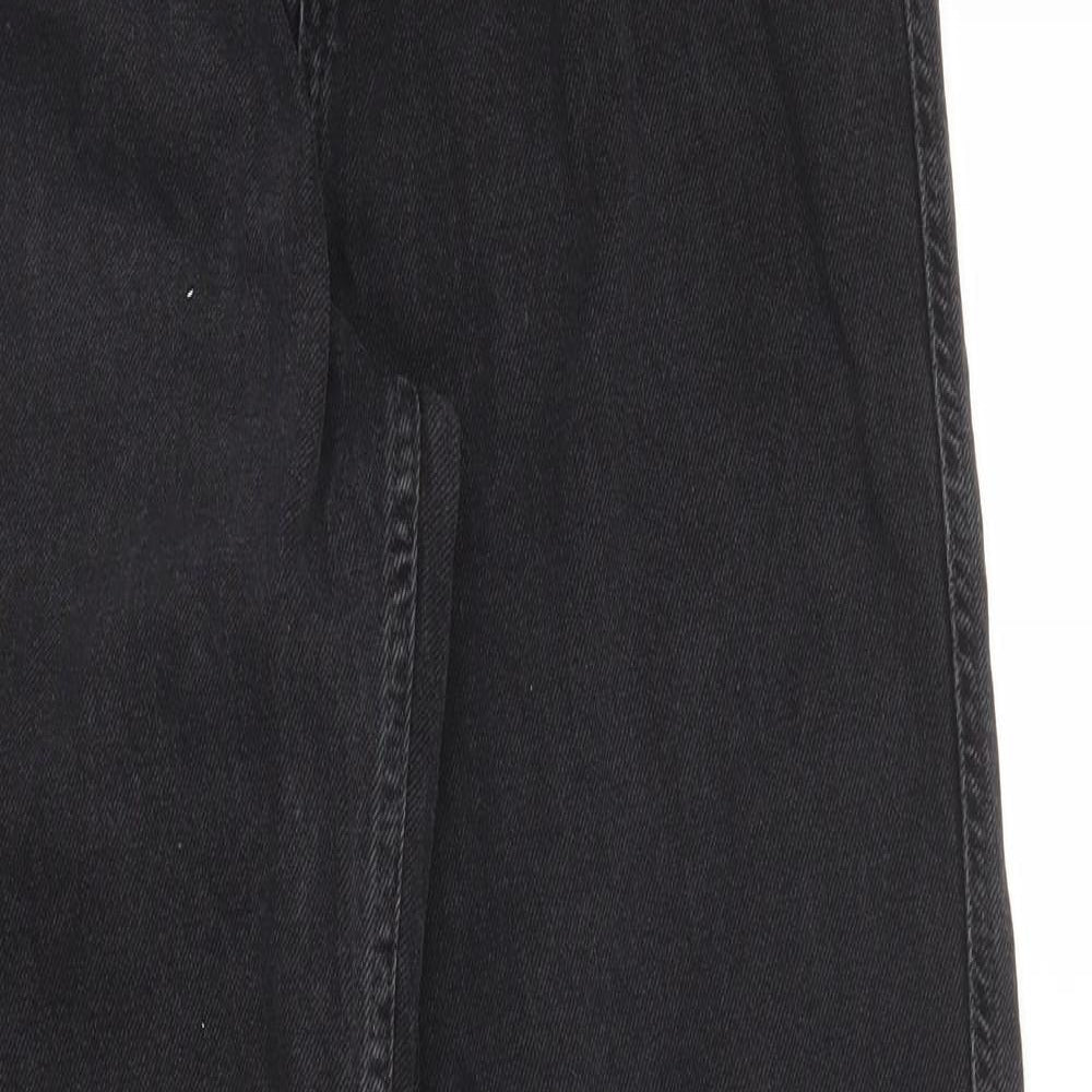 Zara Mens Black  Denim Straight Jeans Size 32 in L33 in