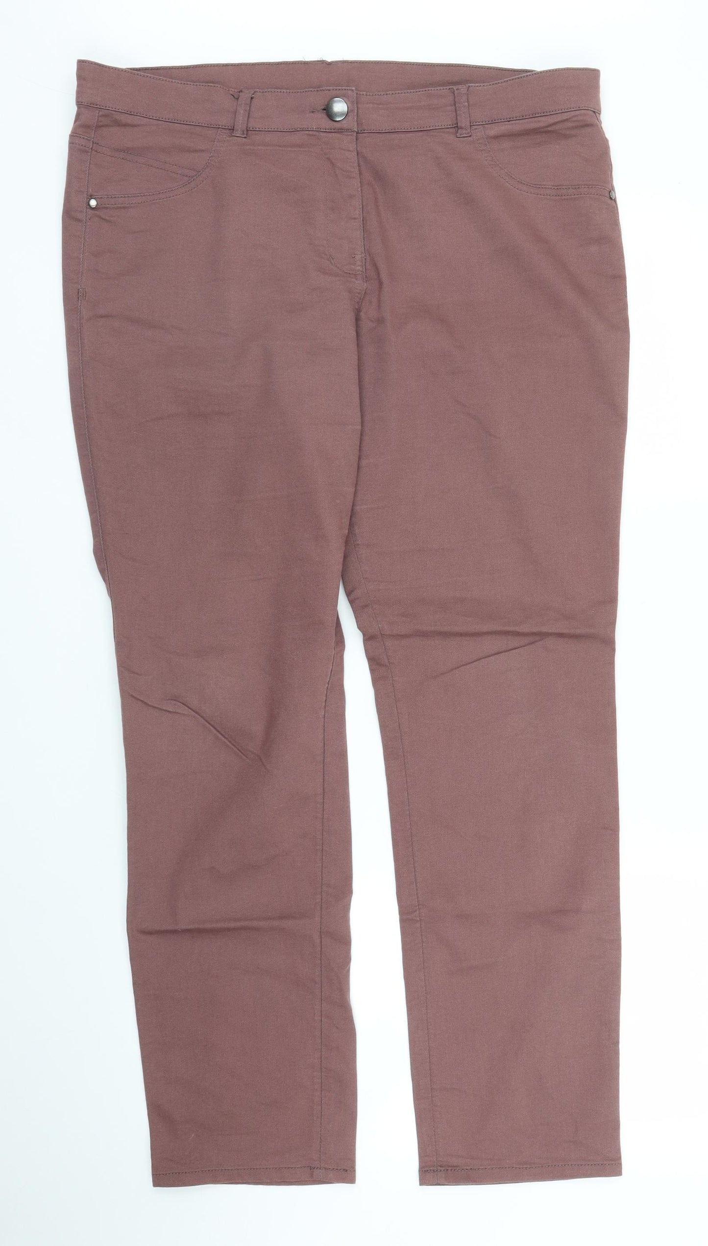George Womens Purple   Chino Trousers Size 18 L28 in