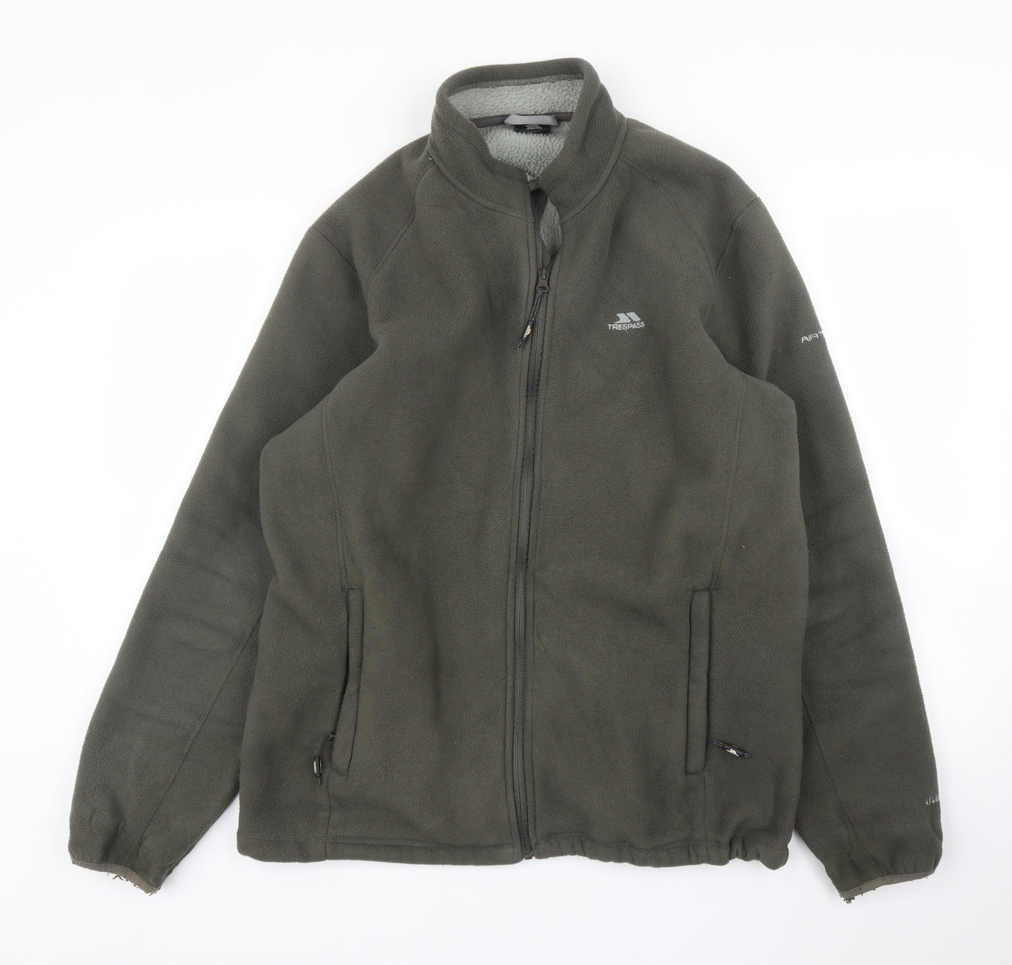 Trespass Mens Green  Fleece Full Zip Jumper Size L