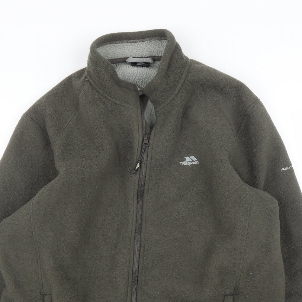 Trespass Mens Green  Fleece Full Zip Jumper Size L