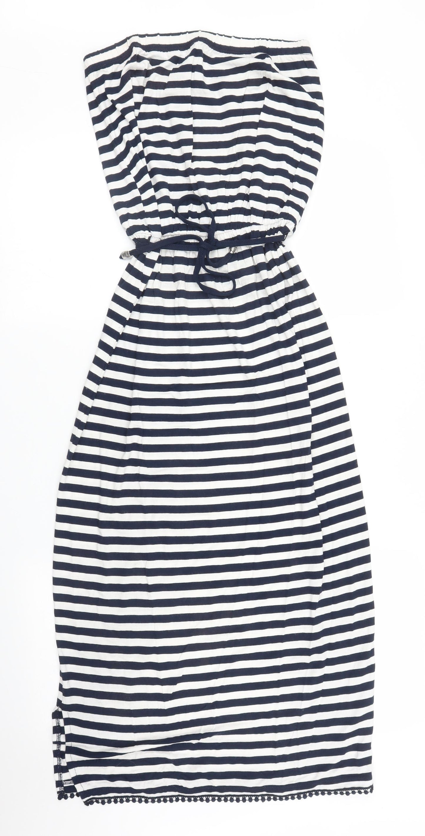 George Womens Blue Striped  Maxi  Size S