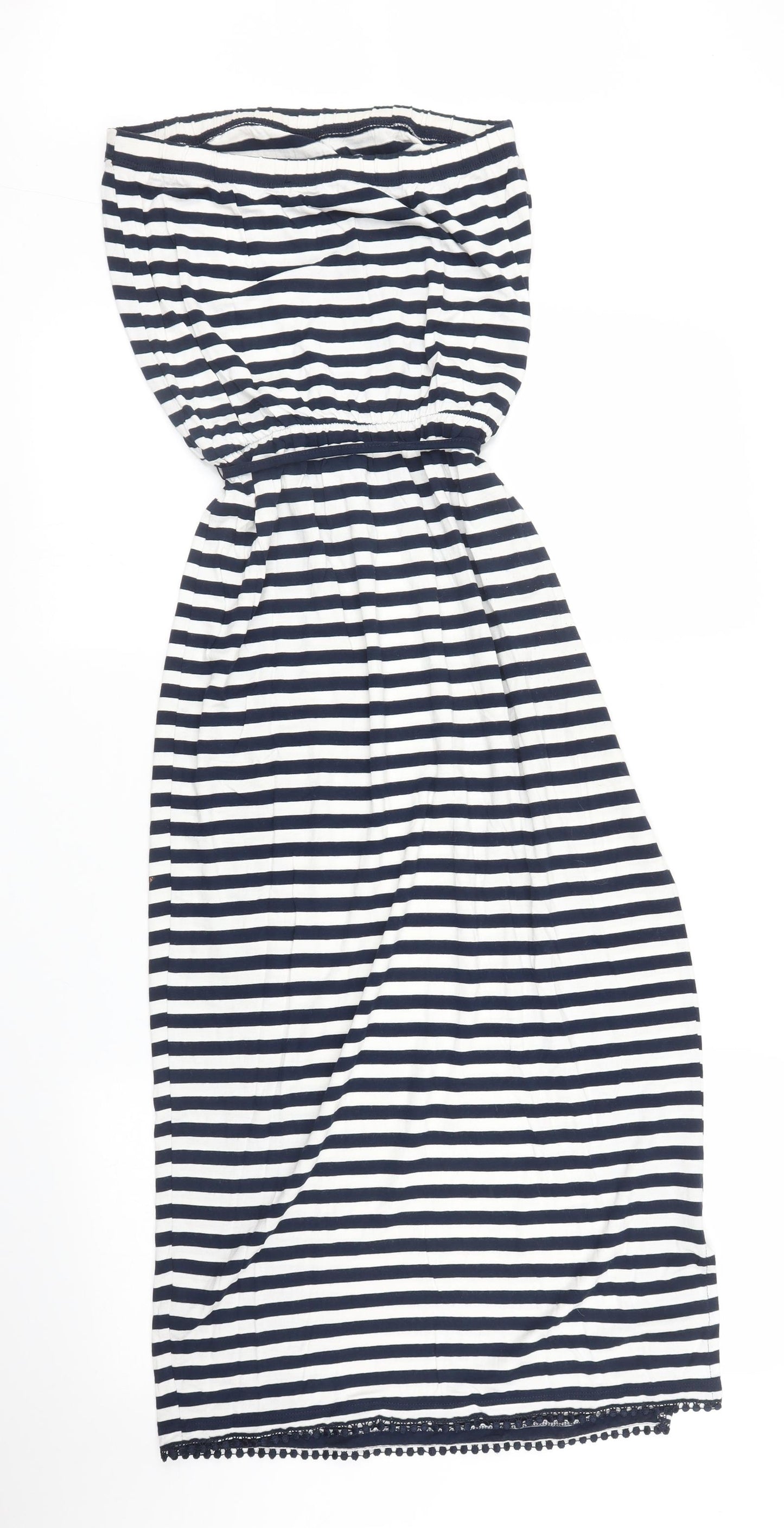 George Womens Blue Striped  Maxi  Size S