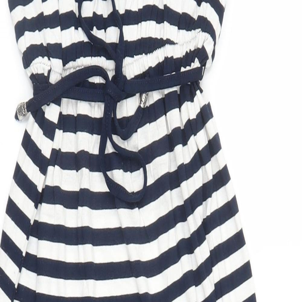 George Womens Blue Striped  Maxi  Size S