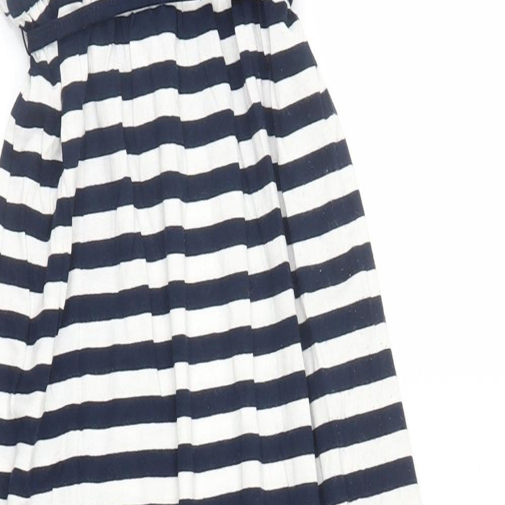 George Womens Blue Striped  Maxi  Size S