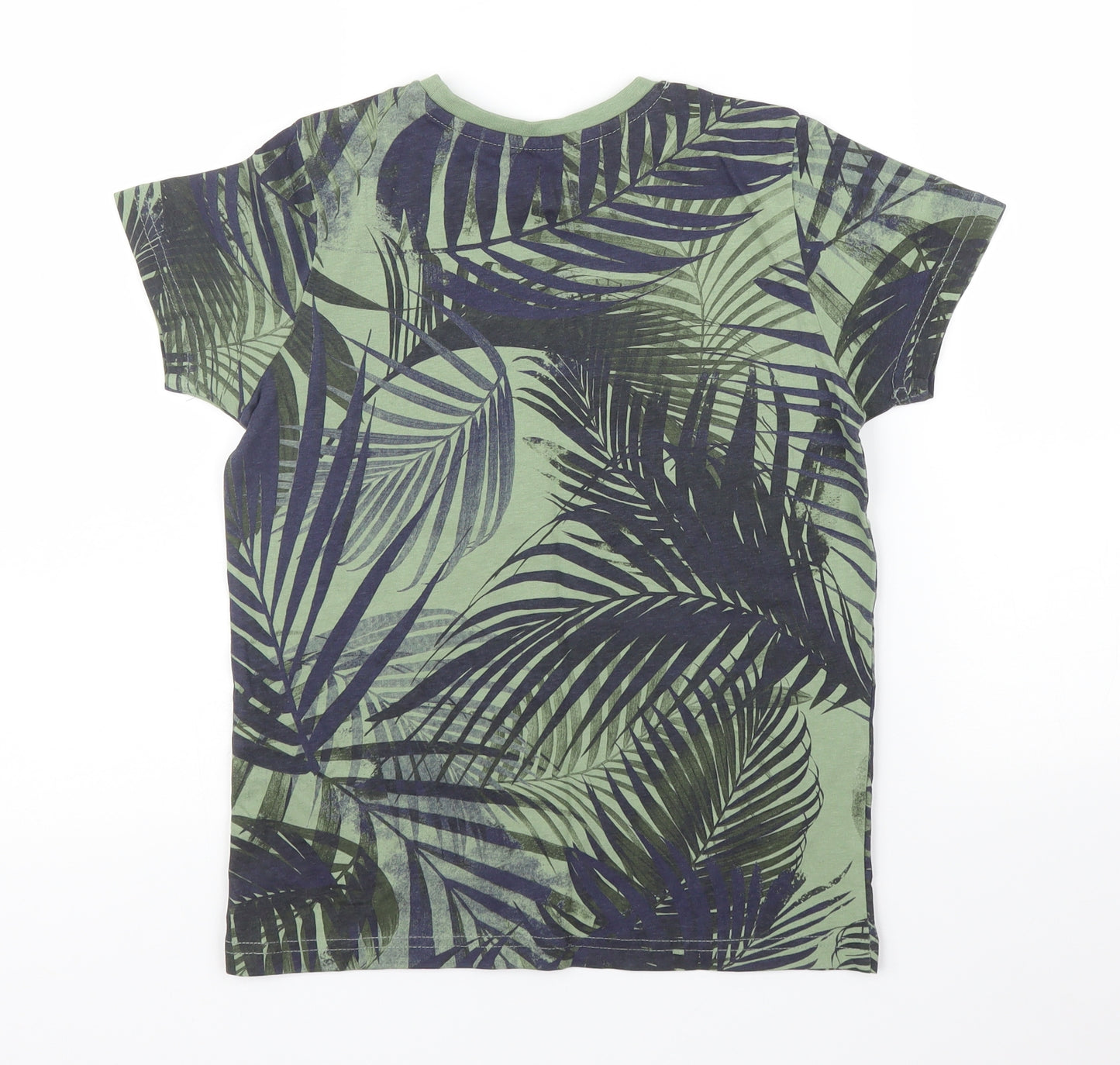 Primark Boys Green Floral  Basic T-Shirt Size 8 Years