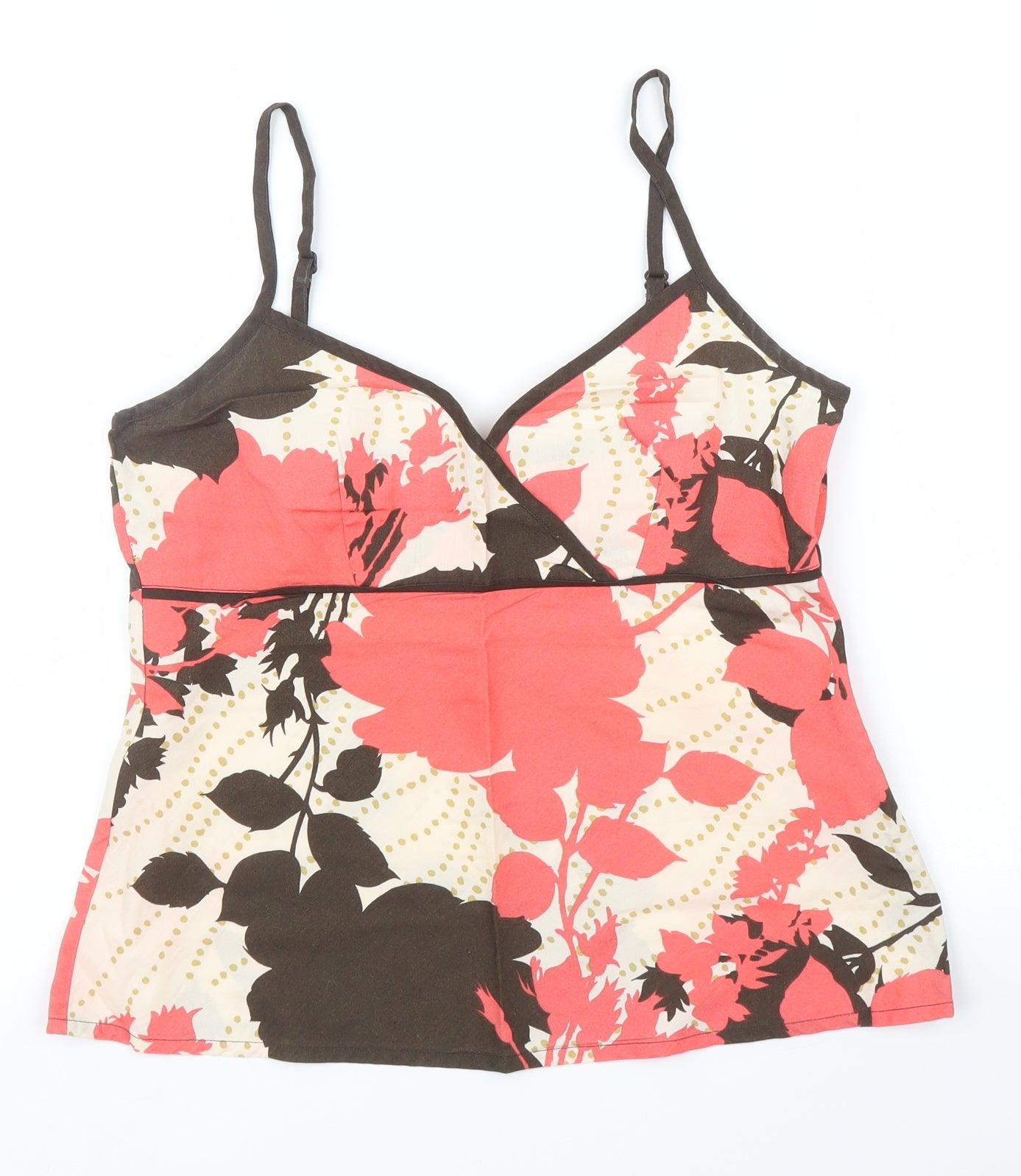 George Womens Pink Floral  Camisole Blouse Size M