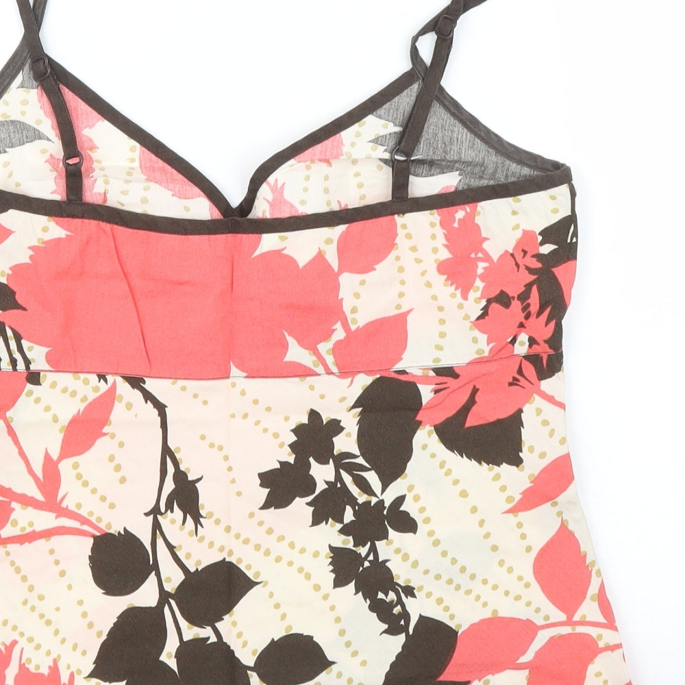 George Womens Pink Floral  Camisole Blouse Size M