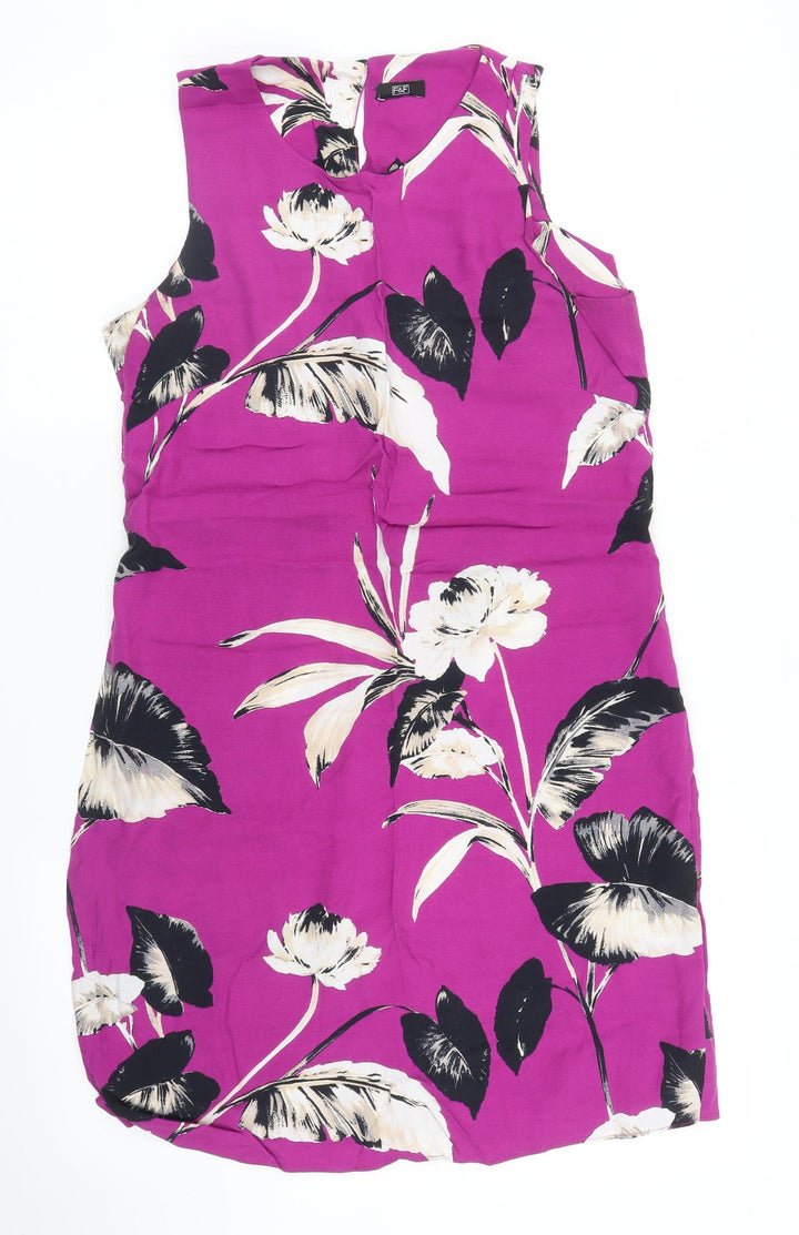 F&F Womens Purple Floral  Shift  Size M