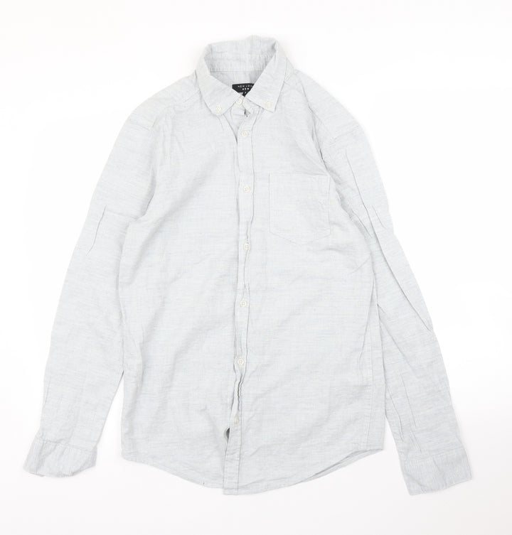 New Look Mens Grey    Button-Up Size S