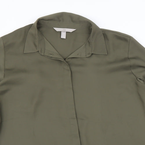 H&M Womens Green   Basic Blouse Size 16