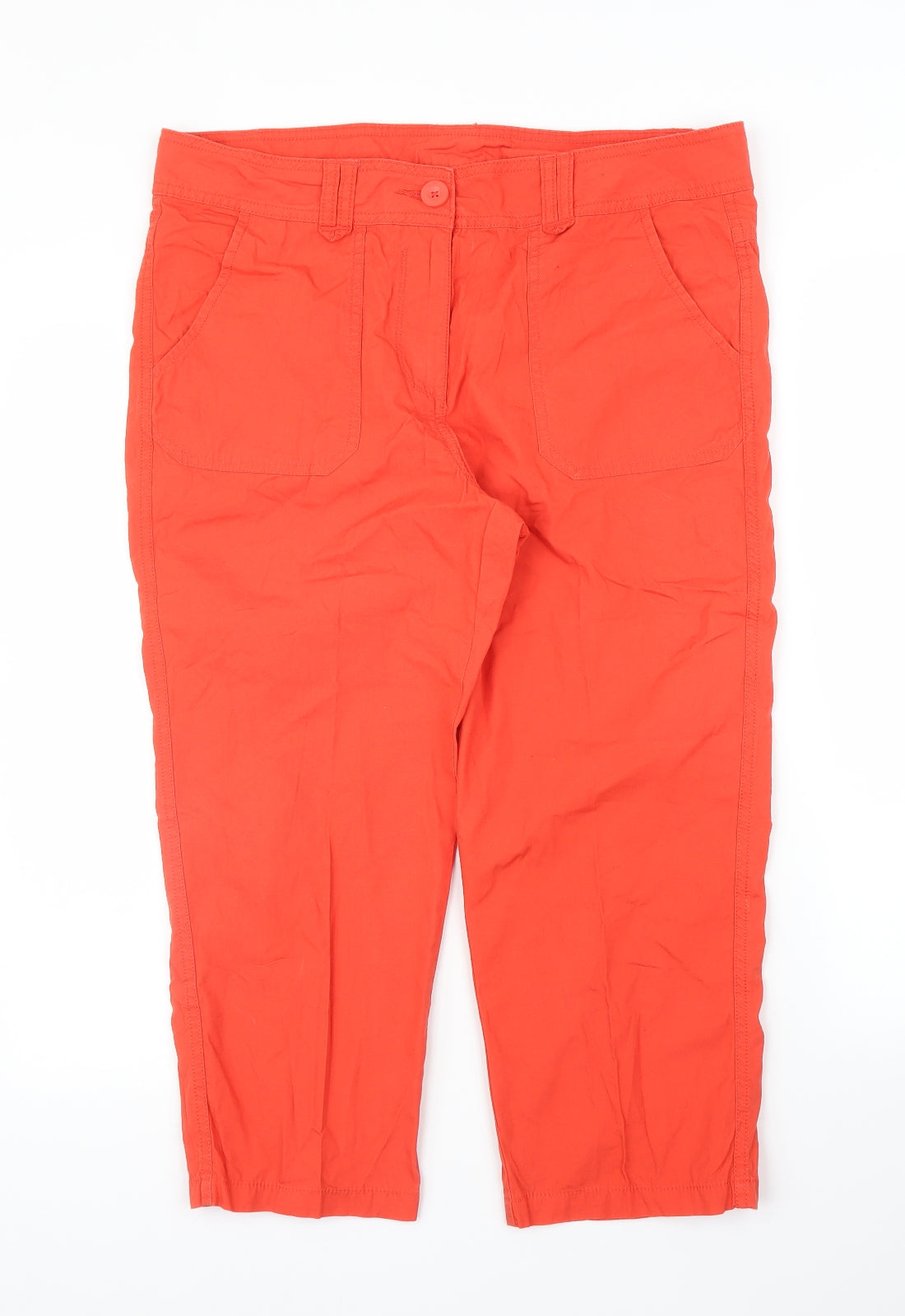 TU Womens Red   Capri Trousers Size 12 L20 in