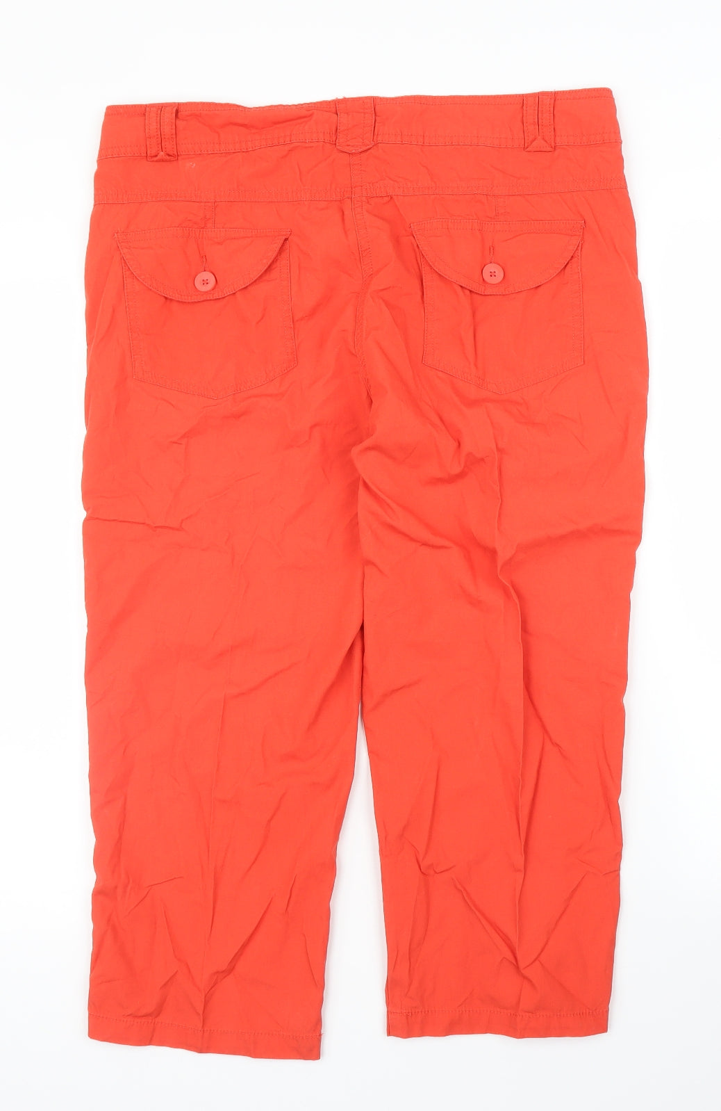 TU Womens Red   Capri Trousers Size 12 L20 in