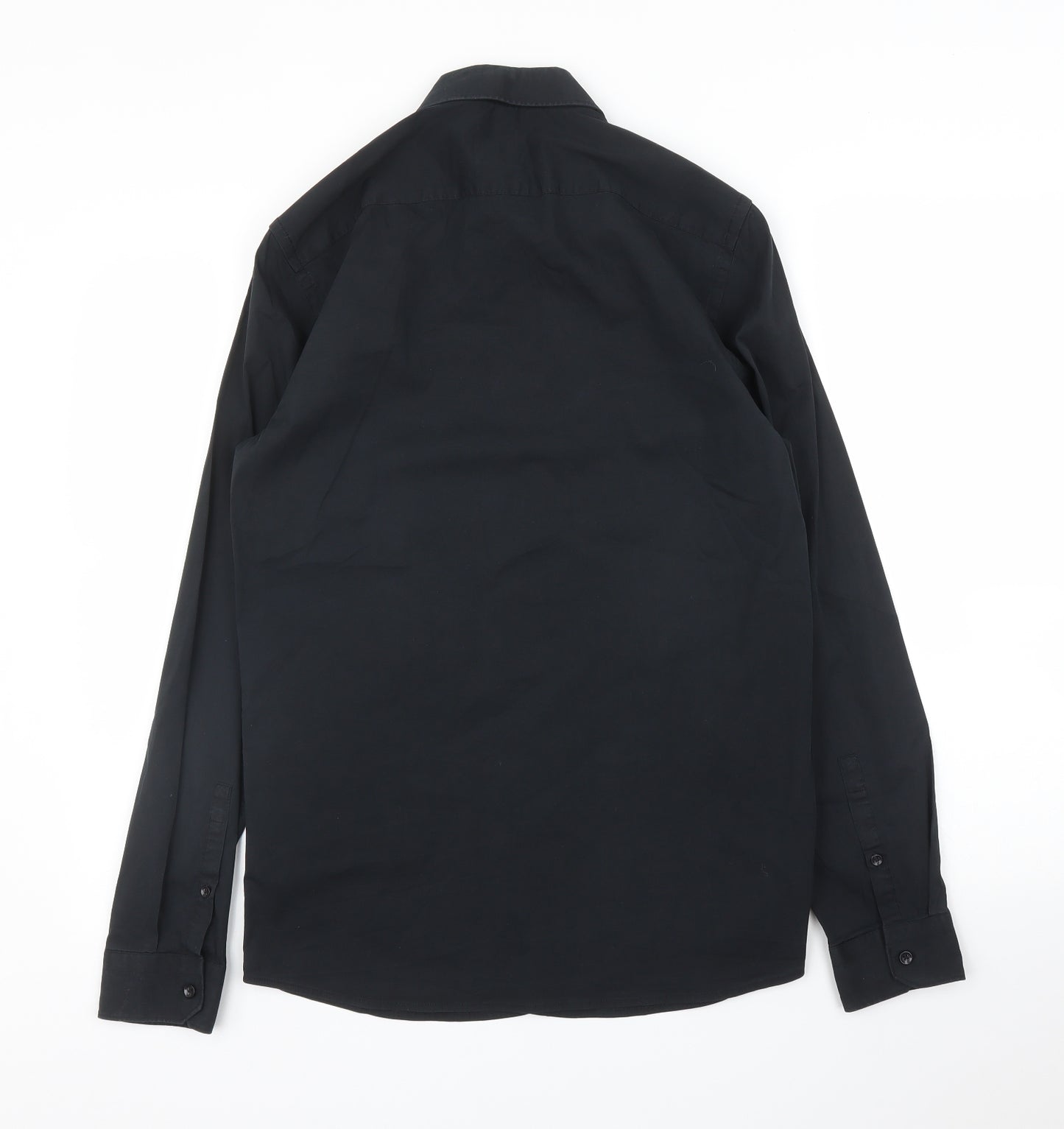 Zara Mens Black    Button-Up Size M