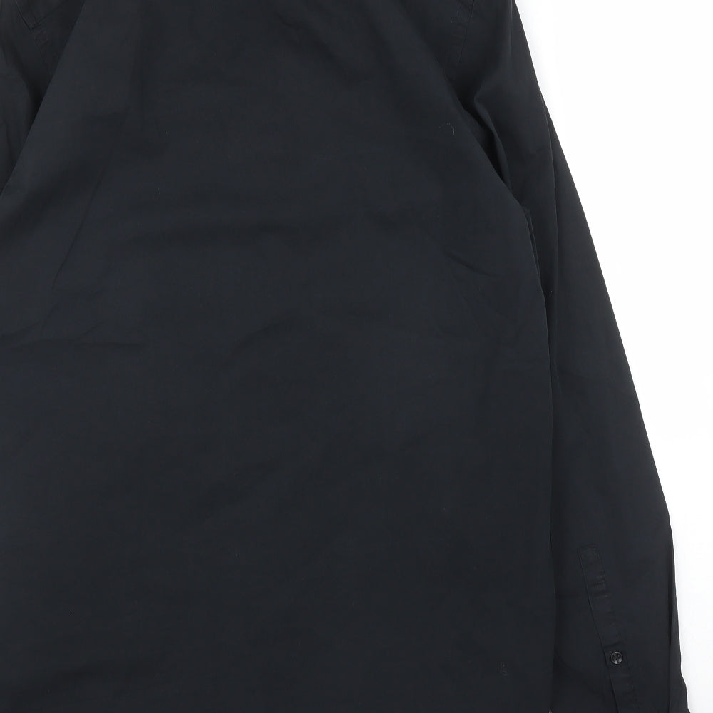 Zara Mens Black    Button-Up Size M