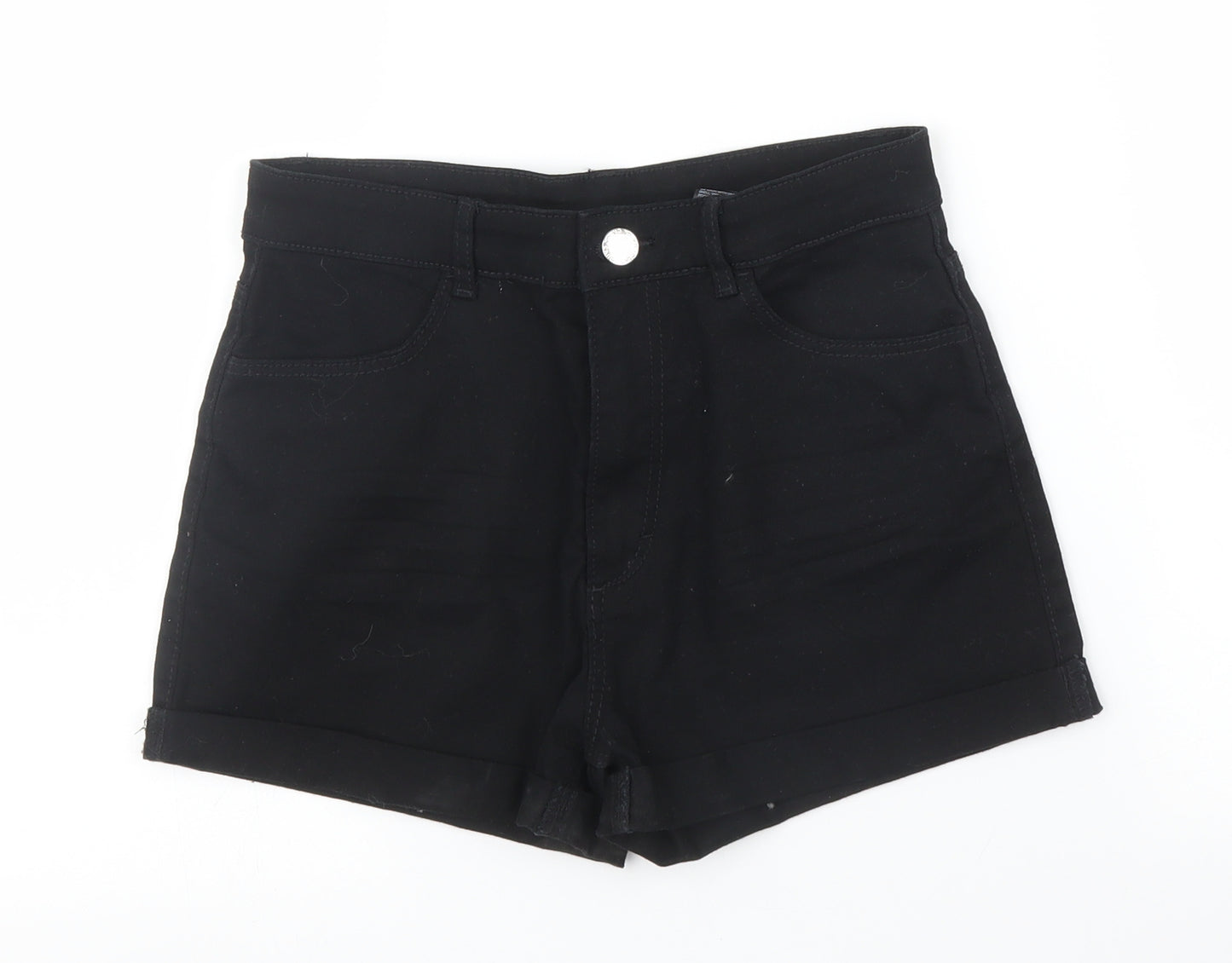 H&M Girls Black  Denim Bermuda Shorts Size 12 Years
