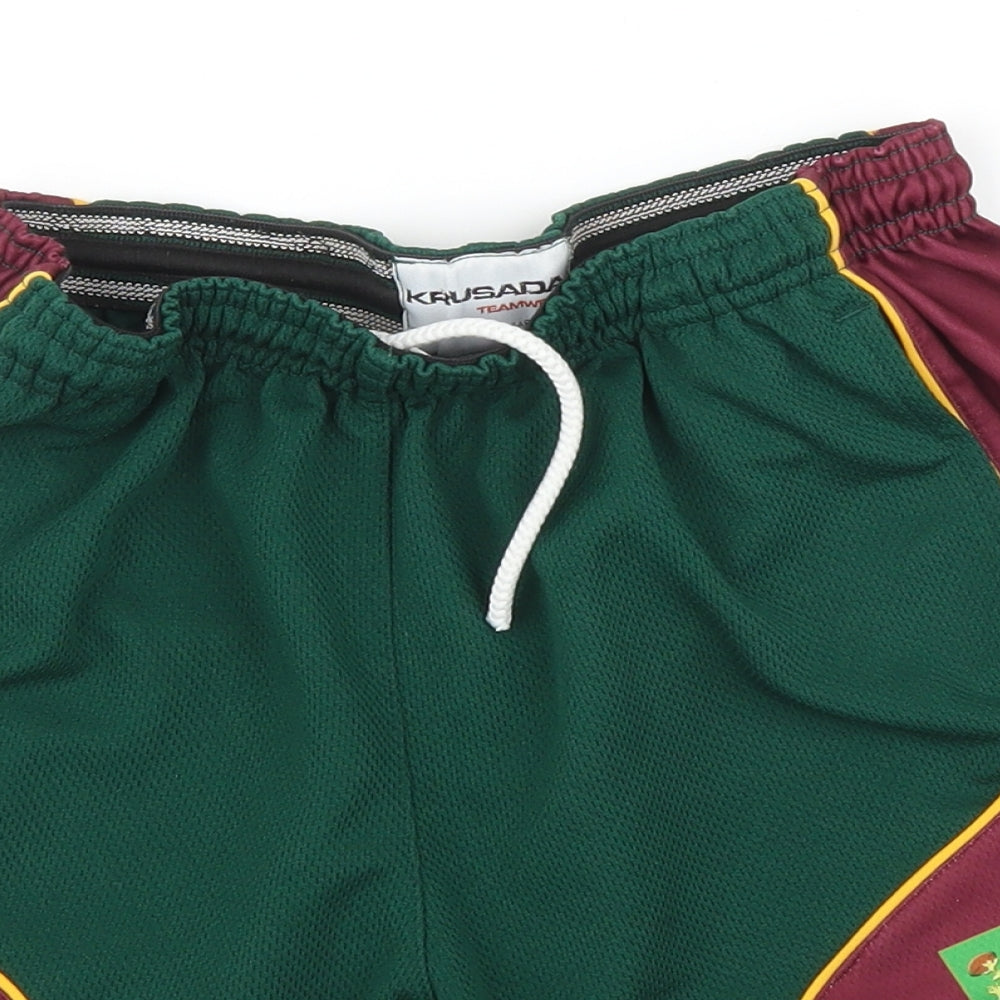 Krusada Mens Green   Sweat Shorts Size XS
