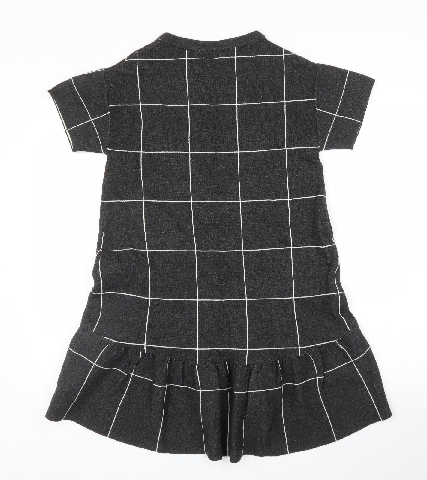 Fancy Collection Womens Grey Check  A-Line  Size L