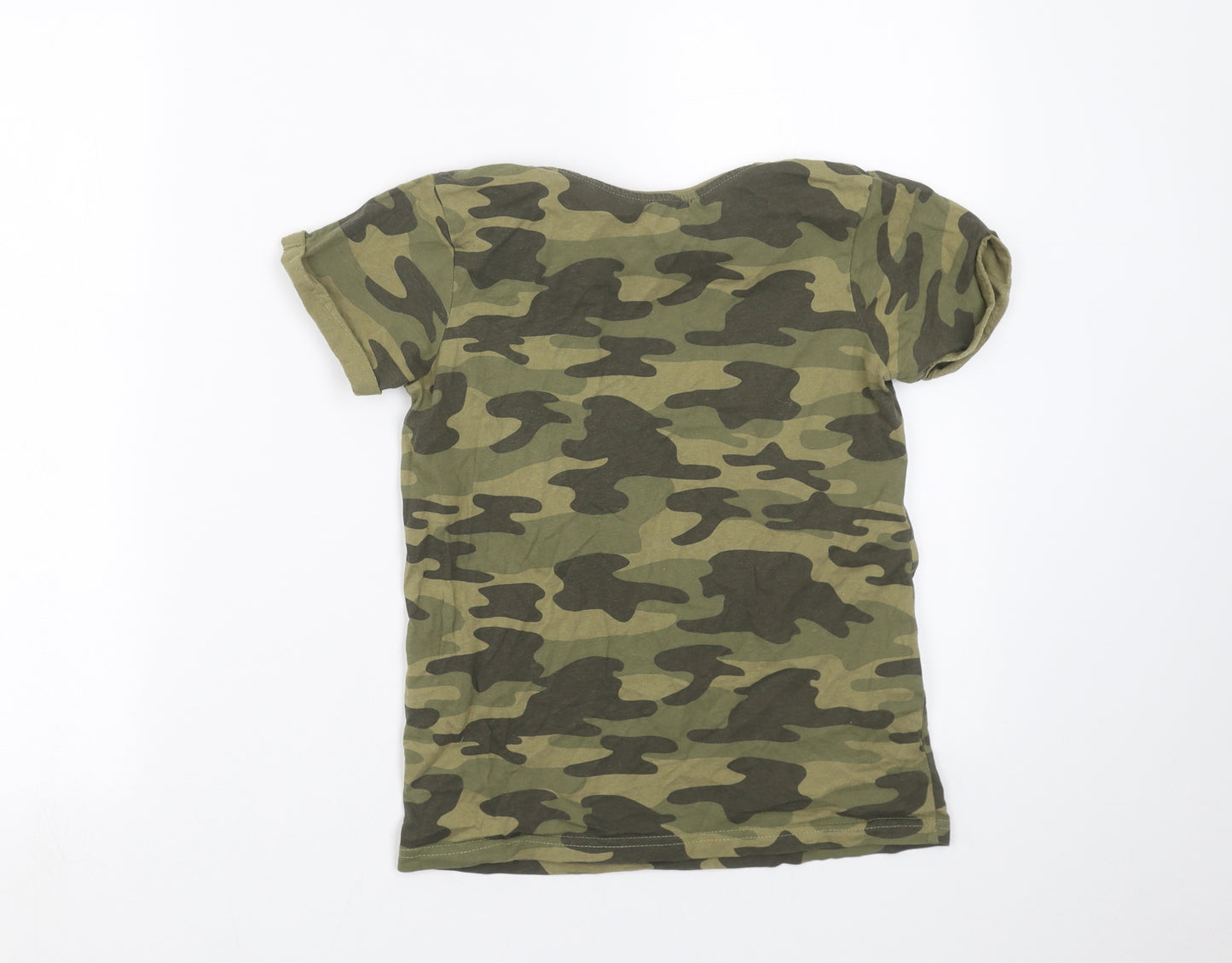 Primark Girls Green Camouflage  Basic T-Shirt Size 10-11 Years  - Be yourself